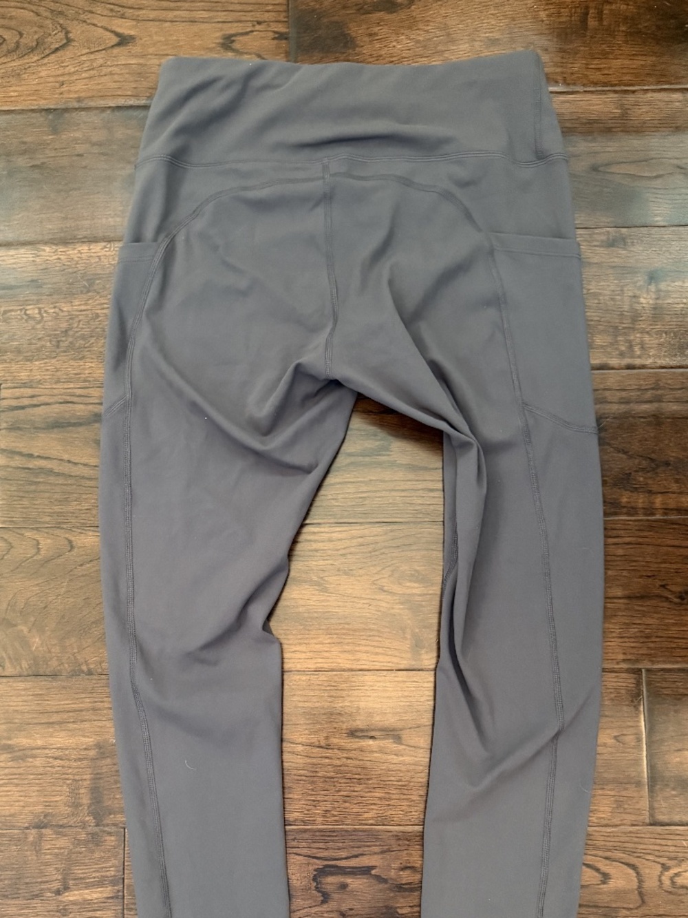 Polygon Women’s High-Rise Athletic Leggings – Size M – Charcoal Gray – 7/8 Lengt